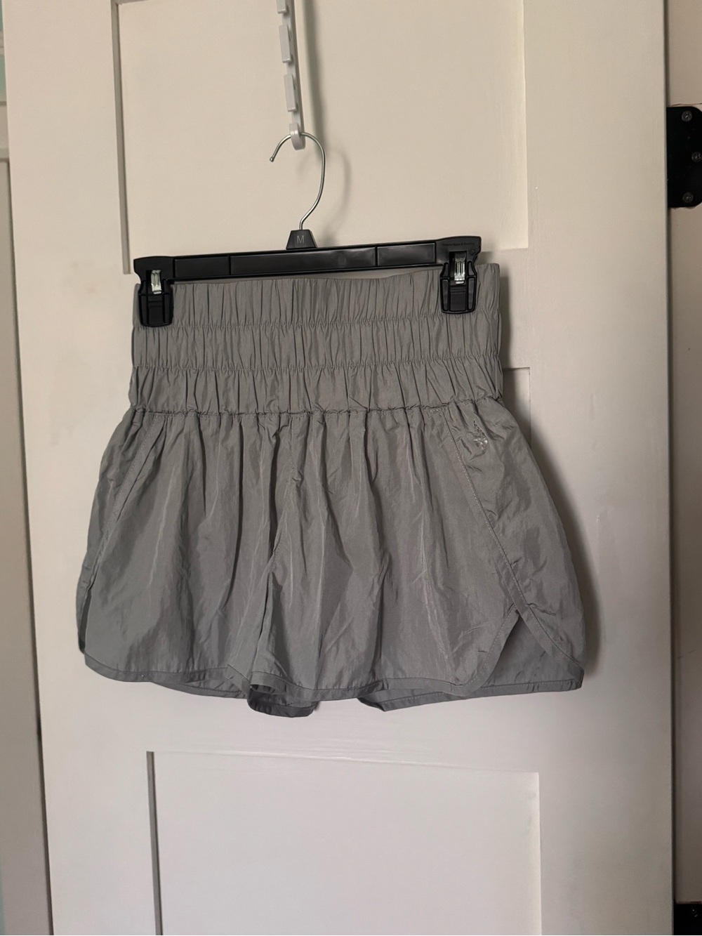 FP Movement by Free People Light Gray Smocked Waist Active Skort